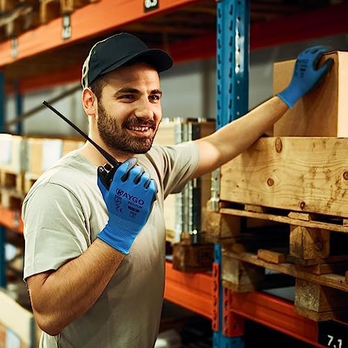 KAYGO Safety Work Gloves for Men Women, PU Coated Palm & Fingers - Image 5