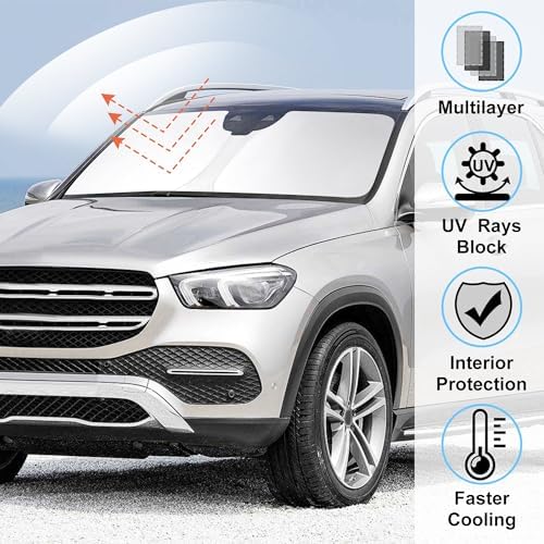 Windshield Sun Shade Sunshade for 2020-2026 Mercedes GLE 350 450 - Image 2