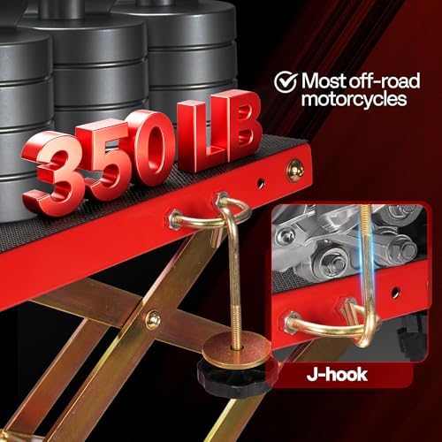 VIVOHOME 350 Lbs Hydraulic Motorcycle Lift Table Motorcycle Scissor Jack - Image 3