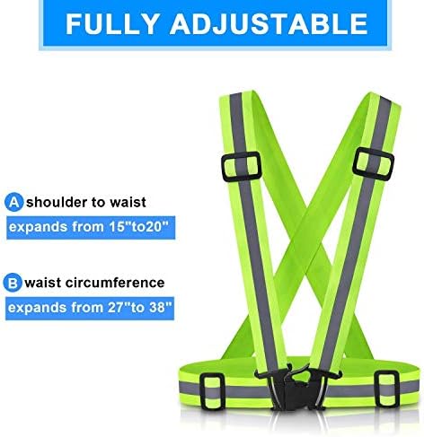 Reflective Vest Running Gear, 2-10Pack High Visible Safety VES - Image 3