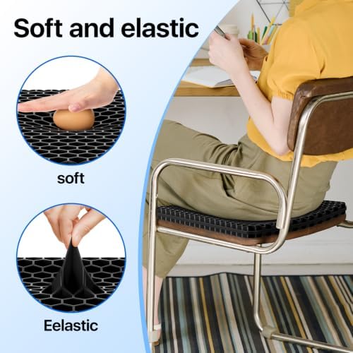 Gel Seat Cushion, Cooling Honeycomb Design - Image 4