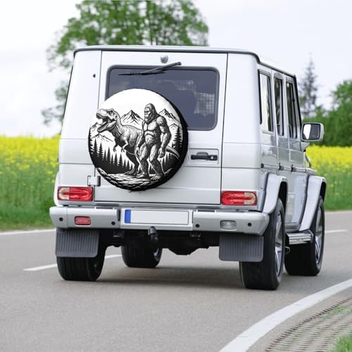 Dinosaur Forest Spare Tire Cover SUV Trailer Truck RV 17 Inch - Image 7