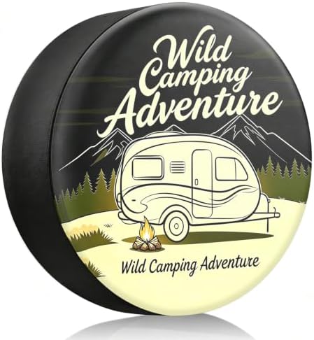 RV Spare Tire Cover Wild Camper Adventure 16in Waterproof Universal Fit by THELIGHTOFLIFE
