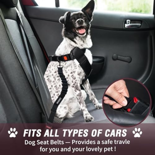 COOYOO Dog Seat Belt, Retractable Dog Car Harness Seat Belt - Image 2
