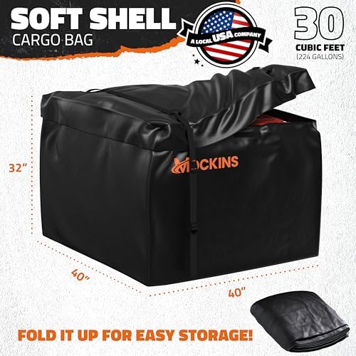 Mockins 30 Cubic Ft Square Trailer Hitch Cargo Carrier Bag 40"x40"x32" - Image 2