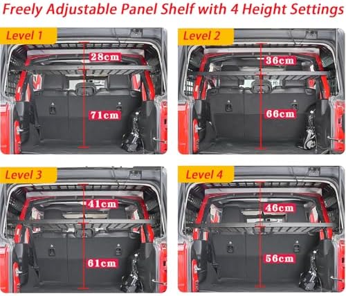 ITrims Car Trunk Organizer for Jeep Wrangler JL Hard Top 4dr 2018-2025 Car - Image 2