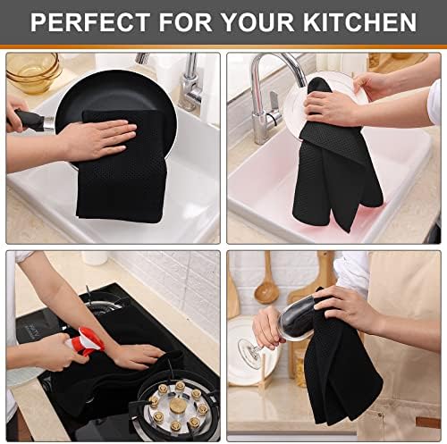 Kitinjoy 100% Cotton Waffle 4-Pack Kitchen Towels - Image 4