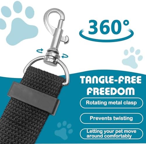 2 Pack Adjustable Dog Car Seat Belt, Heavy Duty Nylon Pet Safety Leash - Image 4