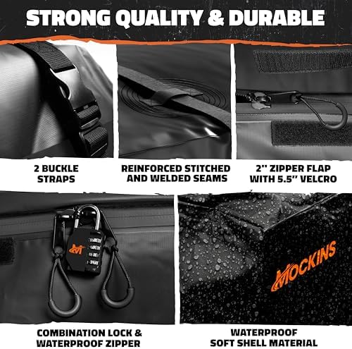 Mockins 30 Cubic Ft Square Trailer Hitch Cargo Carrier Bag 40"x40"x32" - Image 7