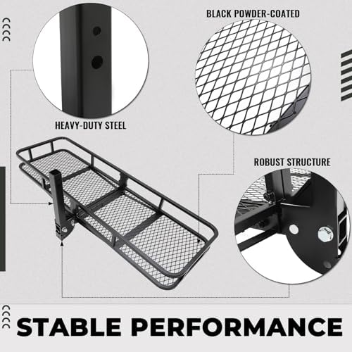 KUAFU Hitch Cargo Carrier Rack 550lbs Compatible - Image 7