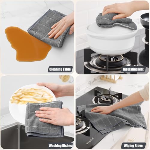 Homaxy Microfiber Kitchen Towels and Dishcloths Sets, 20 Pack - Image 5
