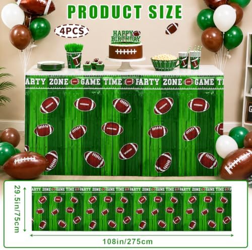 Football Party Decorations Football Fringe Table Skirt - Image 3