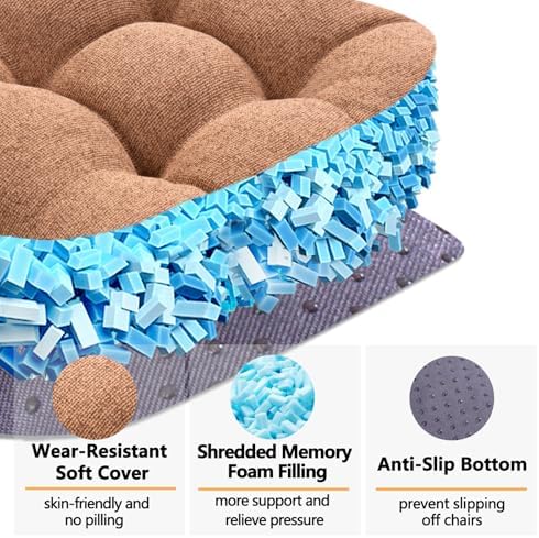 MAGIC ELEPHANT Chair Cushions for Dining Chair, Shredded Memory Foam Kitchen - Image 2