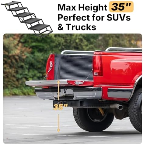 Veehoo Foldable Dog Steps for Car Truck SUV, Collapsible Large Dogs Stairs - Image 5