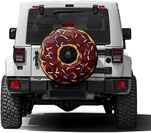 Donut Spare Tire Cover with Backup Camera Hole Wheel Tire Cover Fit Trailer by Foruidea