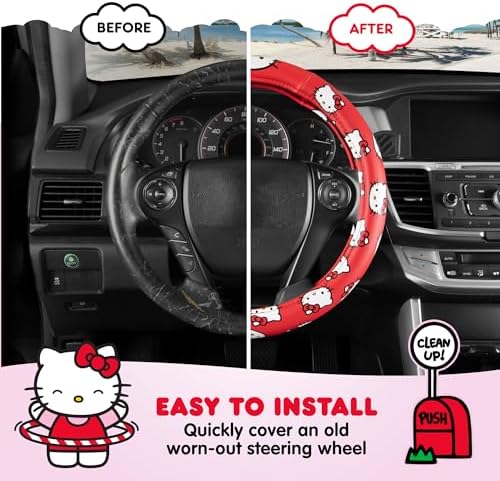 Hello Kitty Steering Wheel Cover Official Sanrio Car Accessory Universal Size - Image 5