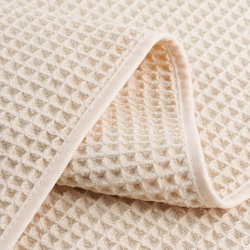 POLYTE 430 GSM Poly Blend Microfiber Waffle Wash Cloth Face Towel, 13x13 in - Image 4