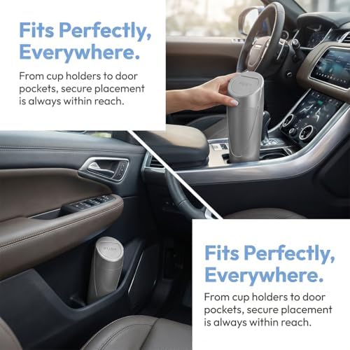 Car Trash Bin with Lid, Leak-Proof Portable Vehicle Cup Holder Garbage Can - Image 3
