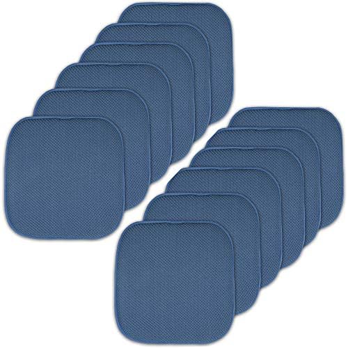 Sweet Home Collection Memory Foam Chair Cushion Honeycomb Pattern Solid Color by SweetHomeCollection