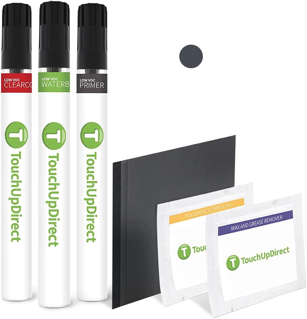 TouchUpDirect 1K9 Coastal Gray Metallic Compatible with Toyota Exact Match Touch Up Paint Brush - Platinum Kit