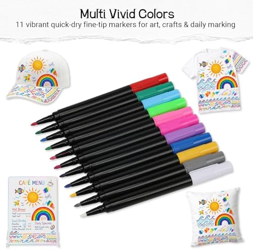 24 PCS Yellow Liquid Chalk Markers Wet or Dry Erase Fine Tip Neon Pens - Image 3