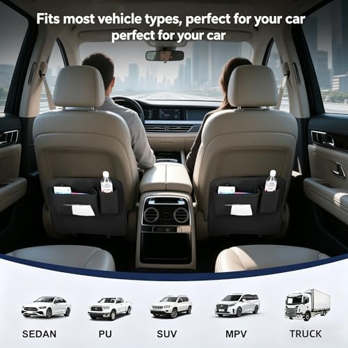Car Seat Back Storage Bag, Hanging Bag, Rear Seat Anti-kick Mat-Backseat Car - Image 4