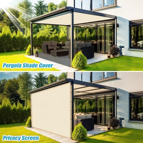Amagenix 90% Pergola Shade Cover 7' X 14' Sun Shade Cloth - Image 5