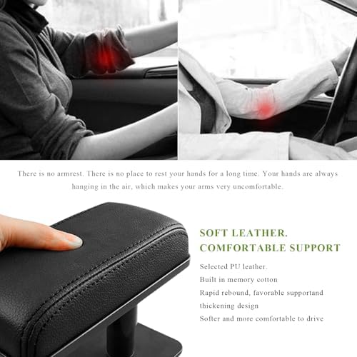 Car Armrest Pad, Adjustable Height Left Elbow Support Anti-Fatigue Car Door Arm - Image 5