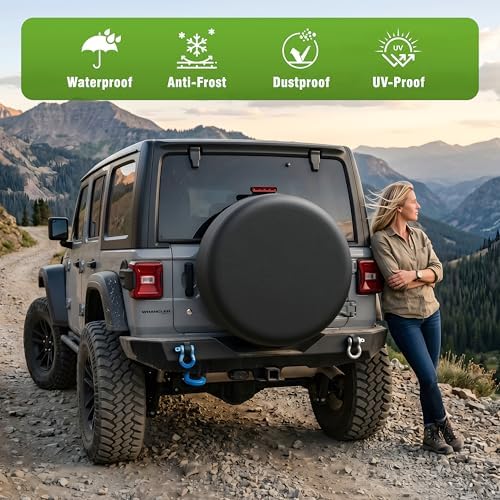 Spare Tire Cover for SUV Truck Camper Trailer RV Faux Leather 24-26 inch - Image 6