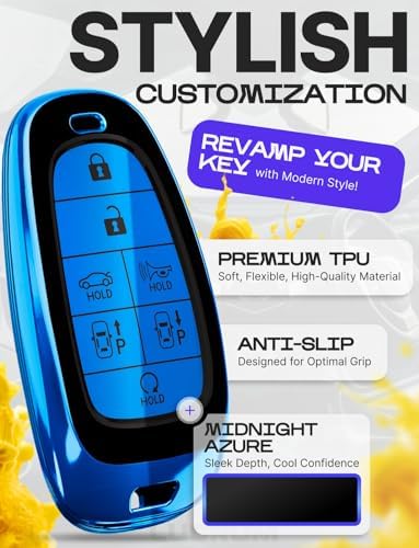 Lucrum Compatible with Hyundai Key Fob Cover & Keychain - Image 3