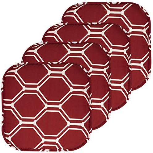 Sweet Home Collection Chair Cushion Memory Foam Pads Honeycomb Pattern Slip Non by SweetHomeCollection