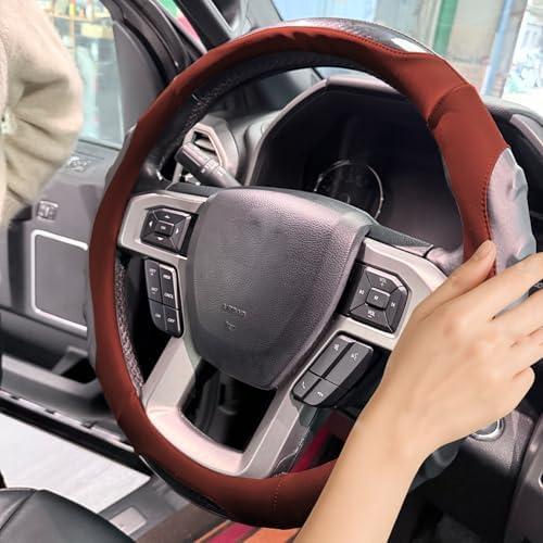 Breathable Leather Steering Wheel Cover - Image 4
