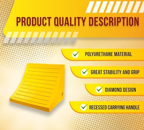 Mytee Products Polyurethane Medium Wheel Chock W/Mounting Holes - Image 2