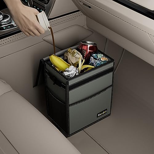 K KNODEL Car Trash Can with Lid, Car Garbage, Bin and Bag - Image 6