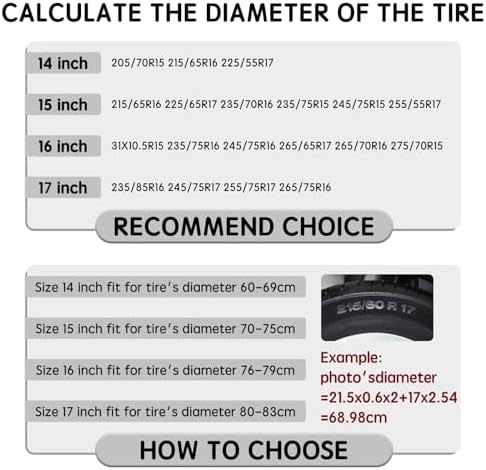 Bear Spare Tire Cover Wildlife Forest Waterproof Dust-Proof Universal 17 Inch - Image 6