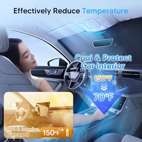 KUST Windshield Sun Shade for 2017-2022 Genesis G90 Sedan Accessories Custom - Image 3