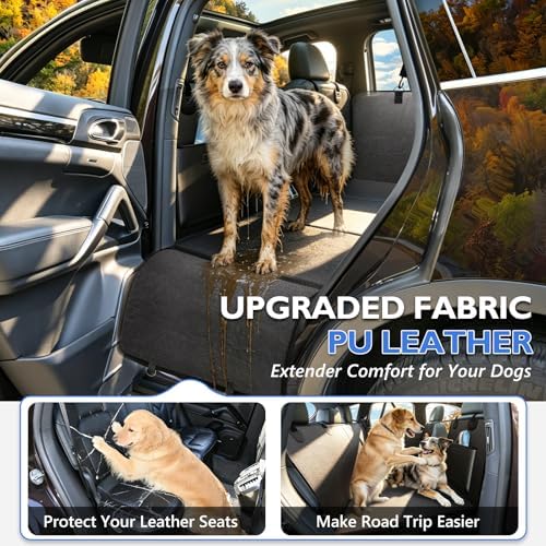 Hard Bottom Dog Truck Seat Cover Back Seat, PU Leather - Image 2