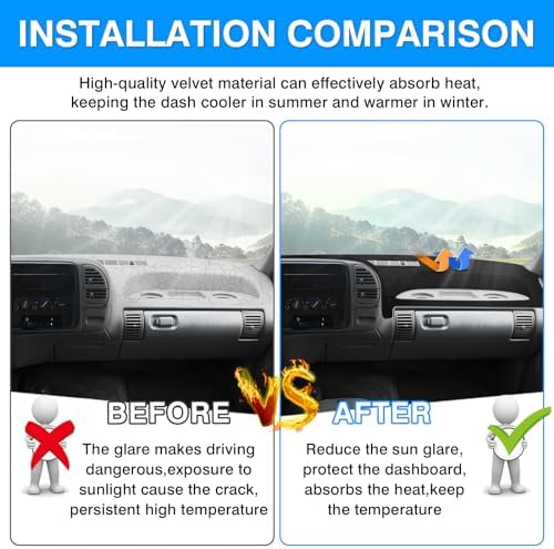 Autorder Dashboard Cover Mat for 1995 1996 Chevy Chevrolet Silverado C/K 1500 - Image 3