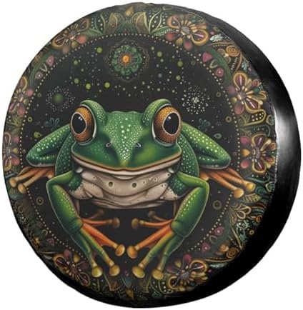 Delerain Bohemian Mandala Frog Spare Tire Cover by Delerain