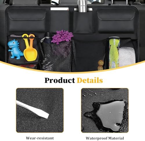 Car Trunk Organizer, Large Capacity Hanging Collapsible Vehicle Backseat - Image 4