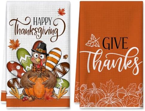 Thanksgiving Kitchen Towels by CusugbasoHomeDecor