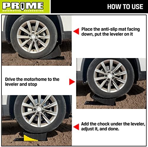 PR1ME RV Leveling Blocks, Heavy Duty Camper Leveler Kit, 2 Pack Curved RV - Image 4