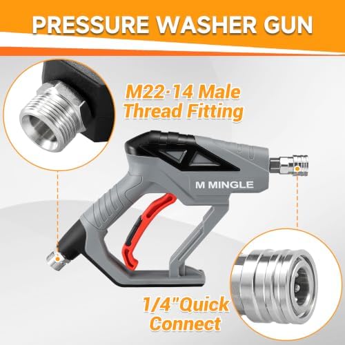 M MINGLE Pressure Washer Foam Cannon Kit, Car Wash Brush - Image 5