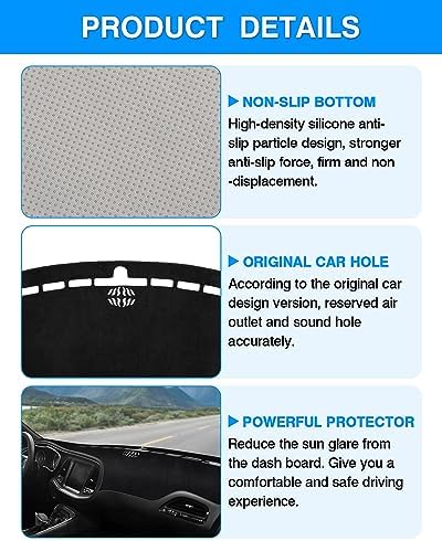 Autorder Dashboard Cover Mat for 2015-2024 Dodge Challenger Accessories Dash - Image 6