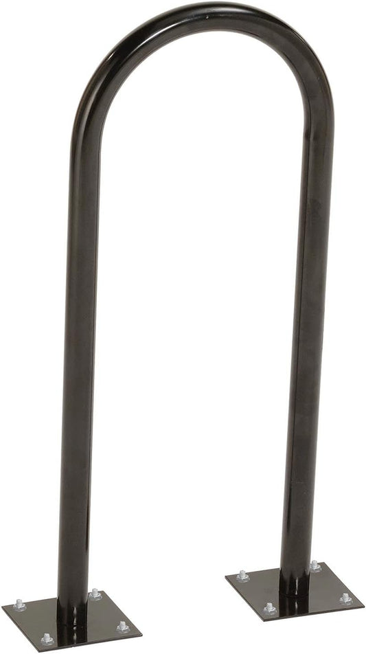 Global Industrial U-Rack Bike Rack, Flange Mount, 2-Bike Capacity, Steel Construction, Black Powder Coat Finish, Commercial Bike Rack for Stores, Parks and Schools
