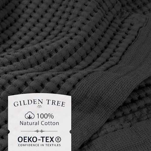 GILDEN TREE Waffle Bath Sheet Quick Dry Towel, Thin Luxury Bath Towels - Image 2