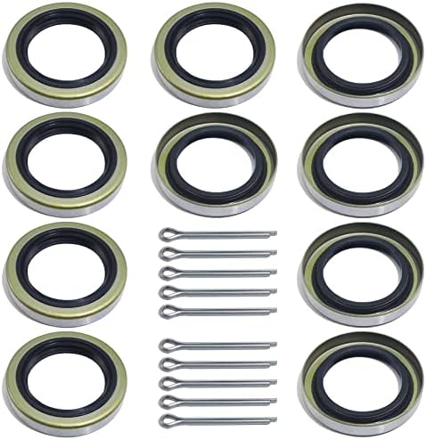 10pcs Trailer Hub Wheel Grease Seals Kit 1.719'' I.D x 2.565'' O.D by GREPSPUD