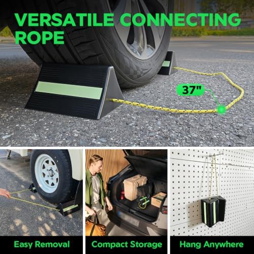 ROBLOCK Wheel Chocks for Trailer Glow in The Dark, RV & Camper, 3T GVW Capacity - Image 4