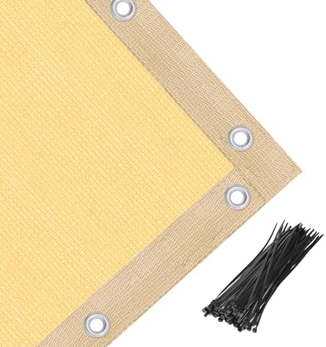 Amagenix 90% Shade Fabric 9'X 19' Sand Sun Shade Cloth - Image 5