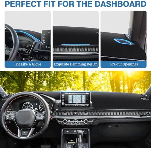 FIILINES Dash Cover for Honda HR-V 2023 2024 2025 2026 HRV, Dashboard Mat Exact - Image 4